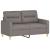 Set de canapele cu perne, 2 piese, gri taupe, textil GartenMobel Dekor