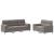 Set de canapele cu perne, 2 piese, gri taupe, textil GartenMobel Dekor
