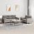 Set de canapele cu perne, 2 piese, gri taupe, textil GartenMobel Dekor