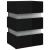 Dulap noptieră cu LED negru lucios 45x35x67cm lemn prelucrat GartenMobel Dekor