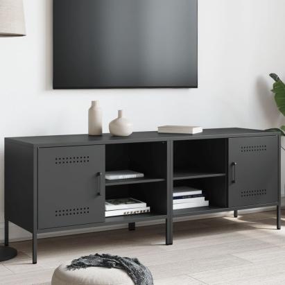 Dulapuri TV, 2 buc., negru, 68x39x50,5 cm, oțel GartenMobel Dekor