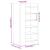 Pantofar, gri beton, 52x37,5x100 cm, lemn prelucrat GartenMobel Dekor