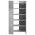 Pantofar, gri beton, 52x37,5x100 cm, lemn prelucrat GartenMobel Dekor