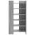 Pantofar, gri sonoma, 52x37,5x100 cm, lemn prelucrat GartenMobel Dekor