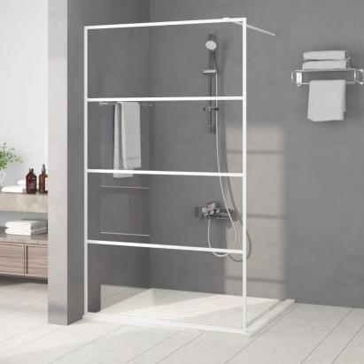 Paravan duș walk-in, alb, 115x195 cm, sticlă ESG transparentă GartenMobel Dekor