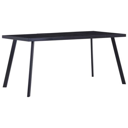 Masă de bucătărie, negru, 180 x 90 x 75 cm, sticlă securizată GartenMobel Dekor