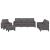 Set de canapele cu perne, 4 piese, gri, piele ecologică GartenMobel Dekor