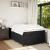 Pat box spring cu saltea, negru, 120x200 cm, catifea GartenMobel Dekor