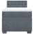 Pat box spring cu saltea, gri închis, 100x200 cm, catifea GartenMobel Dekor