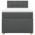 Pat box spring cu saltea, gri închis, 80x200 cm, textil GartenMobel Dekor