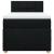 Pat box spring cu saltea, negru, 80x200 cm, textil GartenMobel Dekor