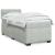 Pat box spring cu saltea, gri deschis, 100x200 cm, catifea GartenMobel Dekor