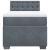 Pat box spring cu saltea, gri închis, 100x200 cm, catifea GartenMobel Dekor