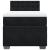 Pat box spring cu saltea, negru, 100x200 cm, catifea GartenMobel Dekor