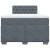 Pat box spring cu saltea, gri închis, 120x190 cm, catifea GartenMobel Dekor