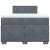 Pat box spring cu saltea, gri închis, 120x200 cm, catifea GartenMobel Dekor