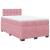 Pat box spring cu saltea, roz, 120x200 cm, catifea GartenMobel Dekor