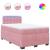 Pat box spring cu saltea, roz, 120x200 cm, catifea GartenMobel Dekor