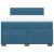 Pat box spring cu saltea, albastru, 140x190 cm, catifea GartenMobel Dekor