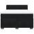 Pat box spring cu saltea, negru, 140x190 cm, catifea GartenMobel Dekor
