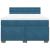 Pat box spring cu saltea, albastru, 140x190 cm, catifea GartenMobel Dekor