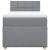 Pat continental cu saltea, gri deschis, 80x200 cm, textil GartenMobel Dekor