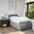 Pat continental cu saltea, gri deschis, 80x200 cm, textil GartenMobel Dekor