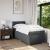 Pat box spring cu saltea, gri închis, 80x200 cm, textil GartenMobel Dekor