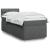 Pat box spring cu saltea, gri închis, 80x200 cm, textil GartenMobel Dekor