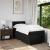 Pat box spring cu saltea, negru, 80x200 cm, textil GartenMobel Dekor
