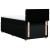 Pat box spring cu saltea, negru, 80x200 cm, textil GartenMobel Dekor