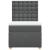 Pat box spring cu saltea, gri închis, 80x200 cm, textil GartenMobel Dekor