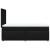 Pat box spring cu saltea, negru, 80x200 cm, textil GartenMobel Dekor