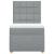 Pat continental cu saltea, gri deschis, 80x200 cm, textil GartenMobel Dekor