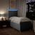 Pat continental cu saltea, gri deschis, 80x200 cm, textil GartenMobel Dekor