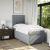 Pat continental cu saltea, gri deschis, 80x200 cm, textil GartenMobel Dekor
