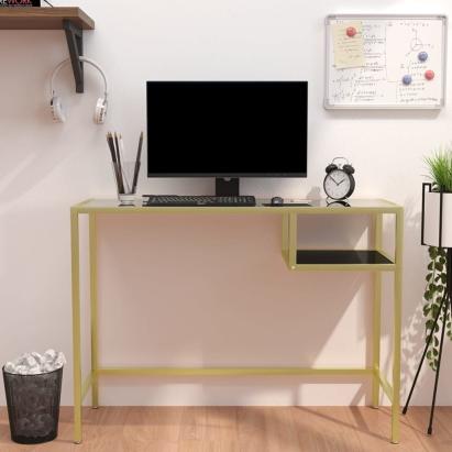 Birou de calculator transparent 100x36x74 cm sticlă securizată GartenMobel Dekor