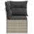 Canapea de colț cu pernă de grădină, gri deschis, poliratan GartenMobel Dekor
