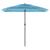 Umbrelă soare de grădină stâlp din oțel, albastru 248x248x248cm GartenMobel Dekor