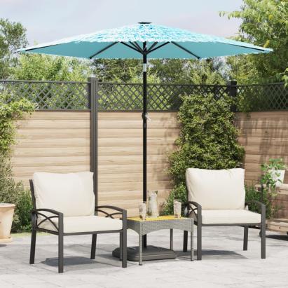 Umbrelă soare de grădină stâlp din oțel, albastru 223x223x213cm GartenMobel Dekor