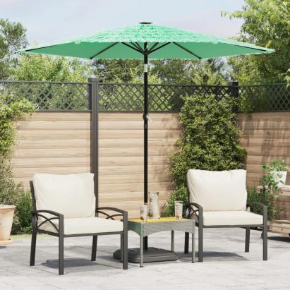 Umbrelă soare de grădină stâlp din lemn verde 223x223x213 cm GartenMobel Dekor
