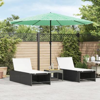 Umbrelă soare de grădină cu stâlp din oțel verde 324x324x247 cm GartenMobel Dekor