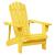 Scaun Adirondack cu taburet, galben, lemn masiv de brad GartenMobel Dekor