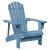 Scaun Adirondack cu taburet, albastru, lemn masiv de brad GartenMobel Dekor