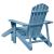 Scaun Adirondack cu taburet, albastru, lemn masiv de brad GartenMobel Dekor