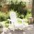 Scaun Adirondack, alb, 69x85x90,5 cm, lemn masiv de brad GartenMobel Dekor
