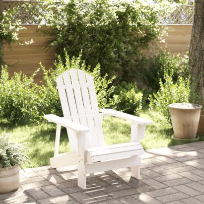 Scaun Adirondack, alb, 69x85x90,5 cm, lemn masiv de brad GartenMobel Dekor