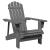 Scaun Adirondack, gri, 69x85x90,5 cm, lemn masiv de brad GartenMobel Dekor
