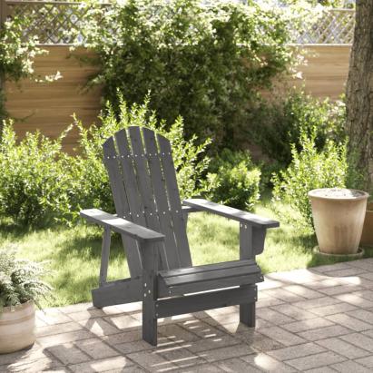 Scaun Adirondack, gri, 69x85x90,5 cm, lemn masiv de brad GartenMobel Dekor
