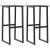 Scaune bar, 2 buc. negru 38x38x80 cm oțel vopsit electrostatic GartenMobel Dekor